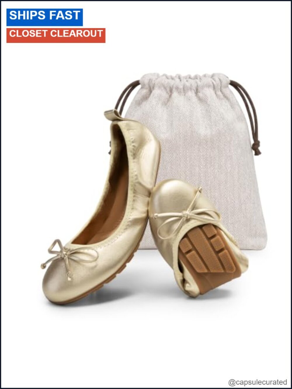 Foldable Bowknot Ballet Flats Comfortable Women's Shoes
